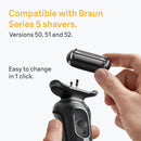 Braun 54B Genuine Replacement Cassette Head for New Model Series 5 and 6 Shavers - Black