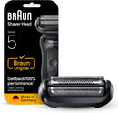 Braun 54B Genuine Replacement Cassette Head for New Model Series 5 and 6 Shavers - Black