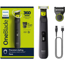 Philips Norelco OneBlade 360 Pro Hybrid Electric Shaver & Trimmer, QP6531/70, Black