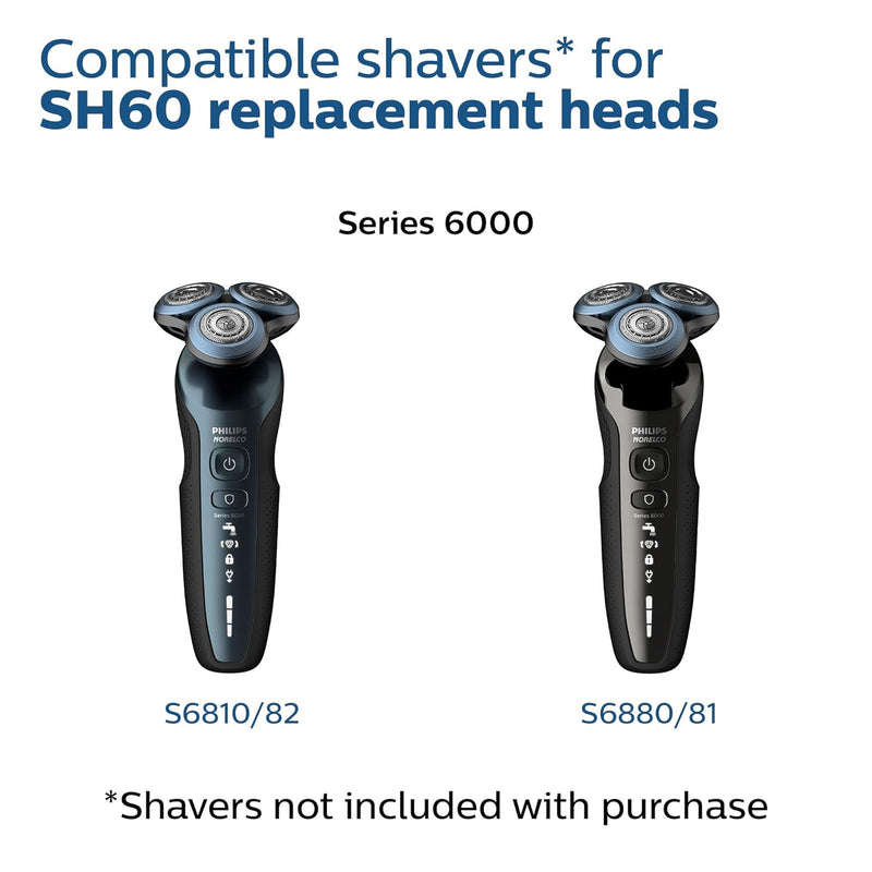 Philips Norelco SH60/72 Genuine Shaving Heads Compatible with Norelco Shaver Series 6000