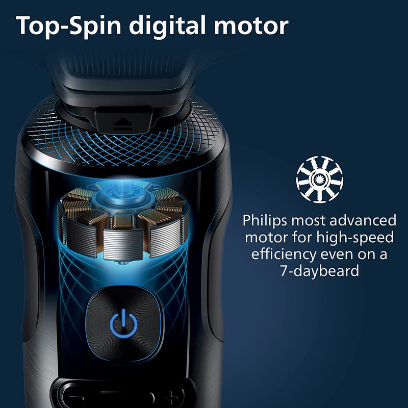 Philips Norelco S9000 Prestige Rechargeable Wet & Dry Shaver with Precision Trimmer and Premium Case, SP9841/84