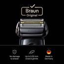 Braun Nevo Silver Genuine Electric Shaver Replacement Head, Fits all Nevo Shavers - Made In Germany