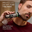 Philips Norelco i9000 Prestige Wet&Dry Electric Shaver with SenseIQ XP9203/81 , 360 Rotating Dual SteelPrecision Blades, Quick Clean Pod