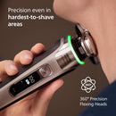Philips Norelco i9000 Prestige Wet&Dry Electric Shaver with SenseIQ XP9203/81 , 360 Rotating Dual SteelPrecision Blades, Quick Clean Pod