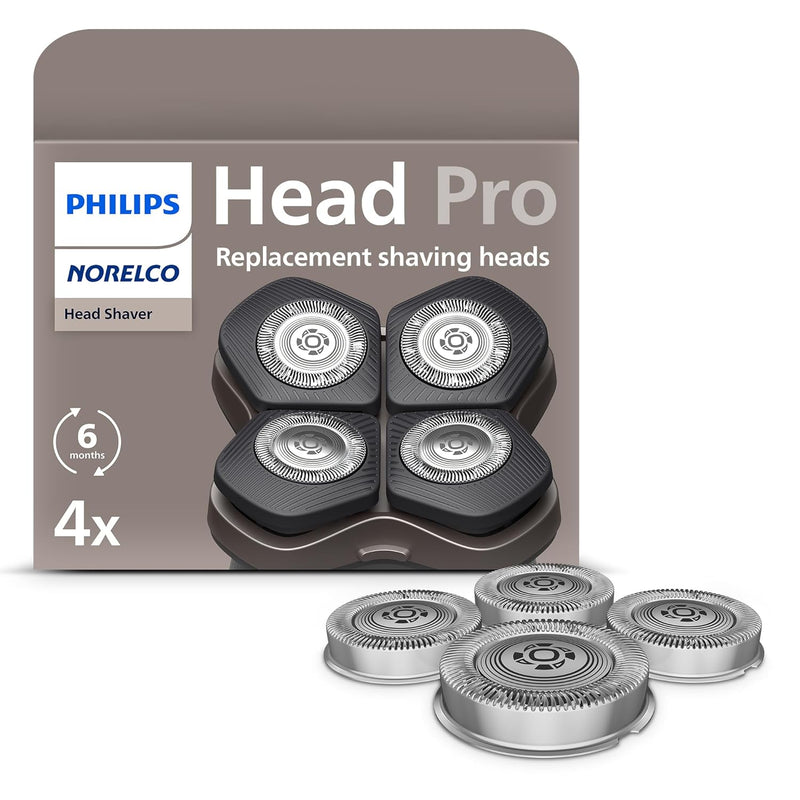 Philips Norelco Genuine Head Shaver Replacement Heads - Compatible with Philips Norelco Head Shaver Pro HS5980, HS7980 and HS9980, Self-sharpening HS740/40