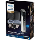 Philips Norelco Multigroom Series 9000 - 21 piece Men's Grooming Kit for beard, body, face, nose, ear hair trimmer w/ premium storage case, MG9510/60