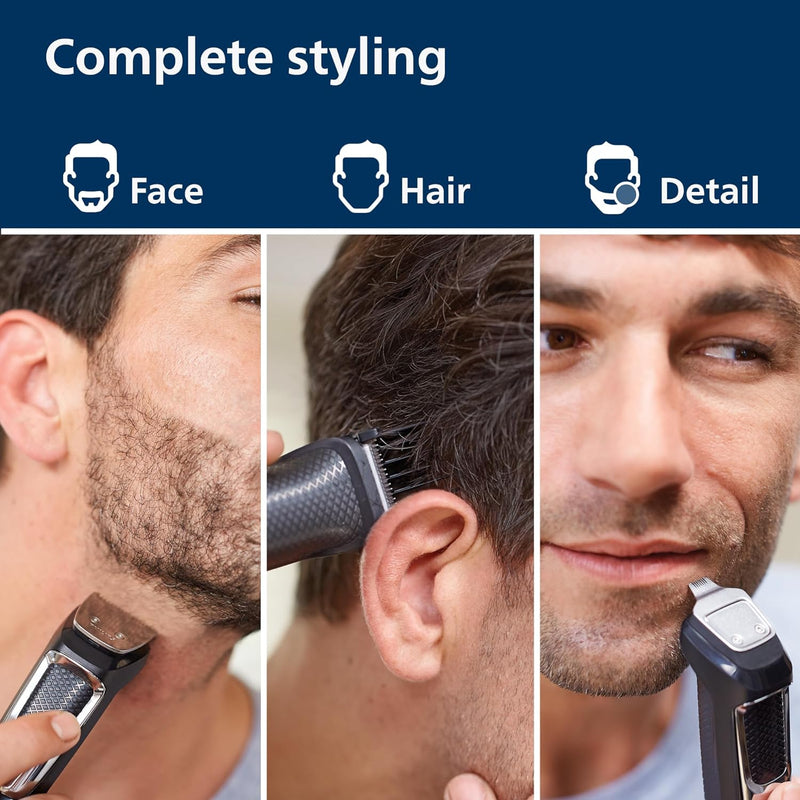 Philips Norelco Multi Groomer All-in-One Trimmer Series 3000-13 Piece Mens Grooming Kit for Beard, Face, Nose, Ear Hair Trimmer and Hair Clipper - MG3740/40