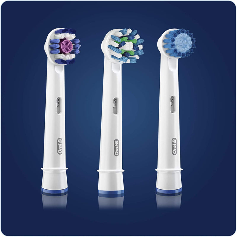 Oral-B Multipack 3 in 1 Replacement Brush Heads, Cross Action, Sensitive, 3DWhite (Pack of 3)