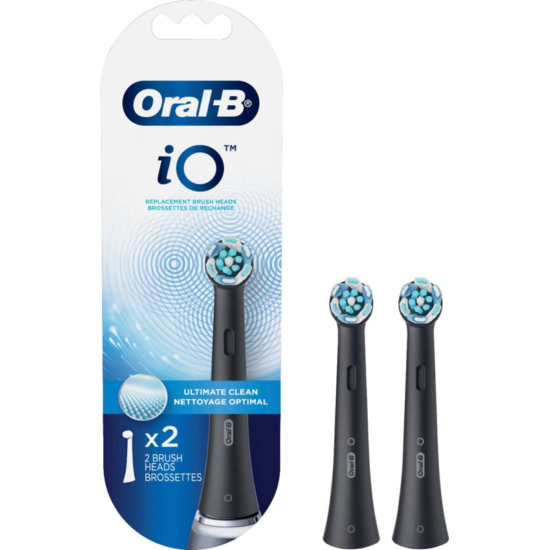 Oral-B iO Ultimate Clean Toothbrush Replacement Heads - Black, Pack of 2 - Healthxpress.ie