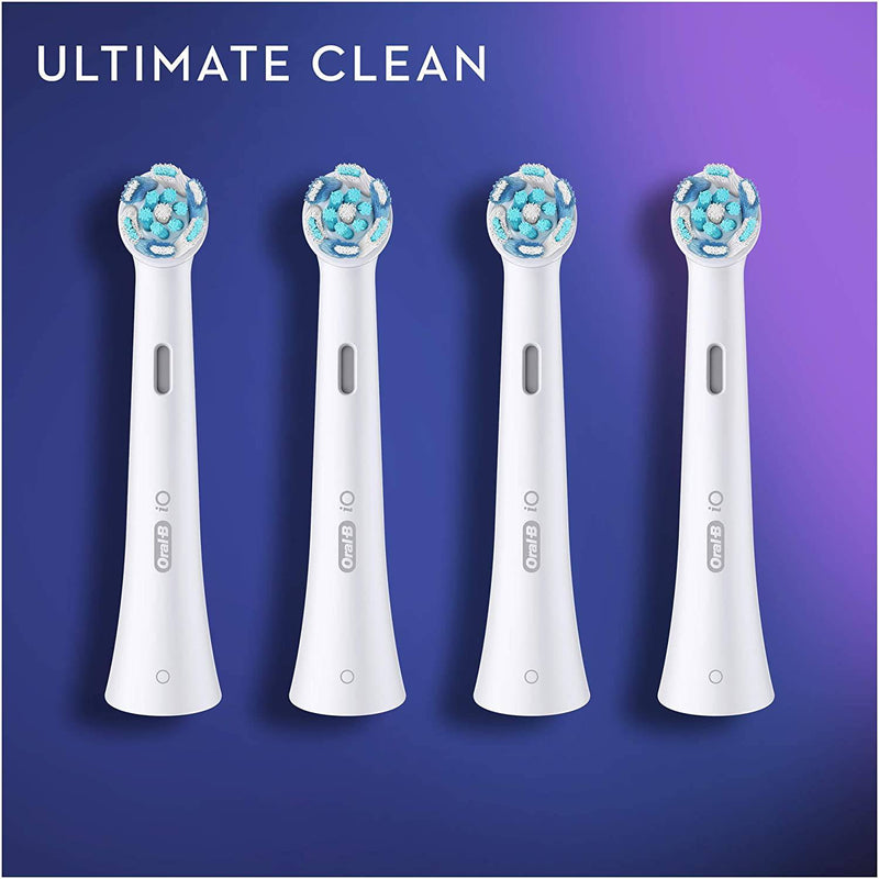 Oral-B iO Ultimate Clean Toothbrush Replacement Heads - White, Pack of 4 - Healthxpress.ie